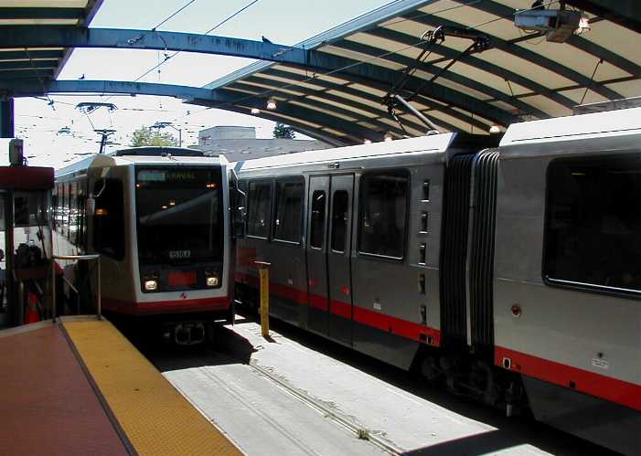 San Francisco MUNI Breda streetcars at King St